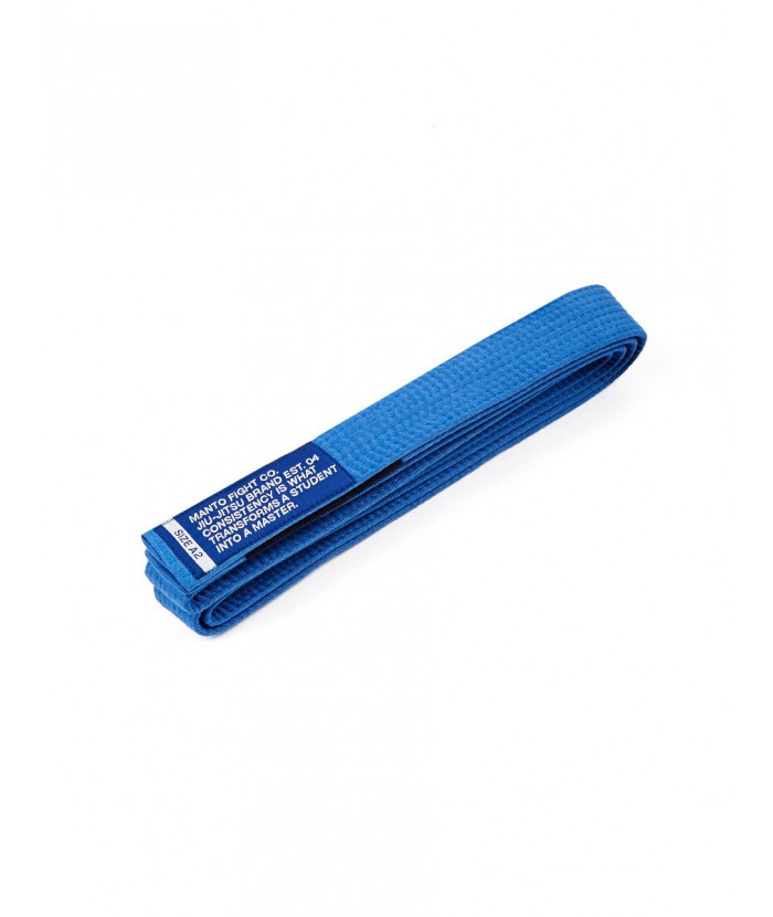 Пояс MANTO belt BJJ MOTTO blue