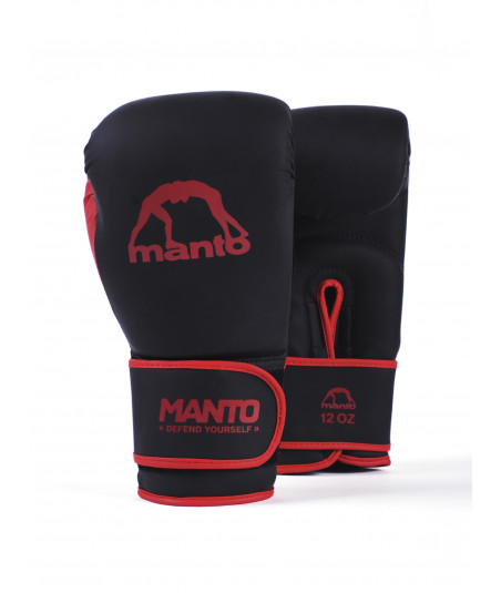 БОКСЕРСЬКІ Рукавиці MANTO Boxing Gloves ESSENTIAL black-red фото