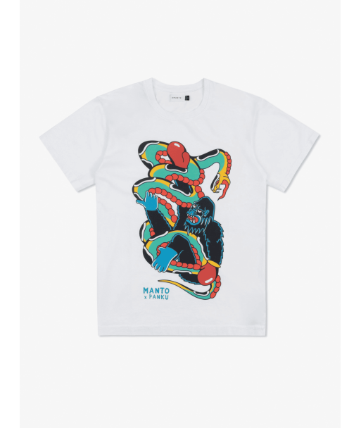 Футболка MANTO x Panku t-shirt STRUGGLE white фото