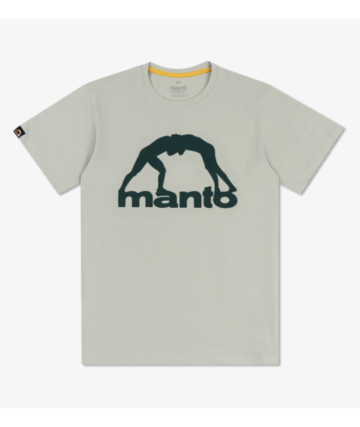 Футболка MANTO t-shirt VIBE 25 light gray-dark green фото