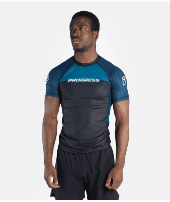 Рашгард PROGRESS Sugar Skull Rashguard - Blue фото