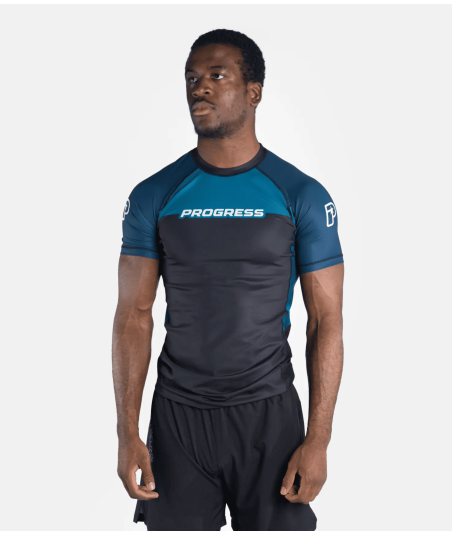 Рашгард PROGRESS Sugar Skull Rashguard - Blue фото