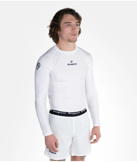 Рашгард PROGRESS Academy Rashguard Longsleeve - White фото