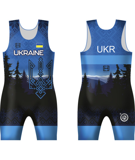 Тріко збірної України UWW Ukraine 2025 Blue синє