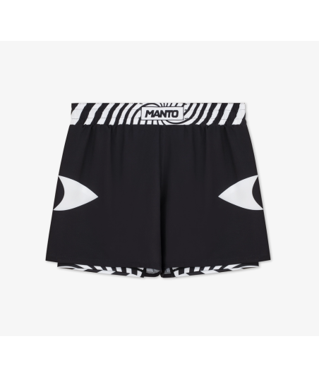 Шорти MANTO fight shorts ILLUSION Black/White фото