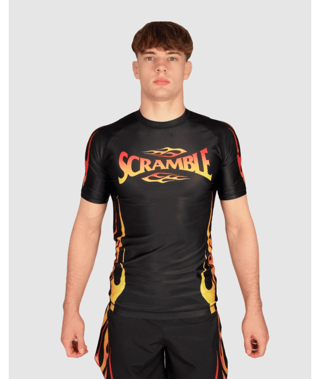 Рашгард SCRAMBLE 1998 Fire Rashguard – Black 98FIRERASHBLK фото