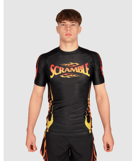 Рашгард SCRAMBLE 1998 Fire Rashguard – Black 98FIRERASHBLK фото