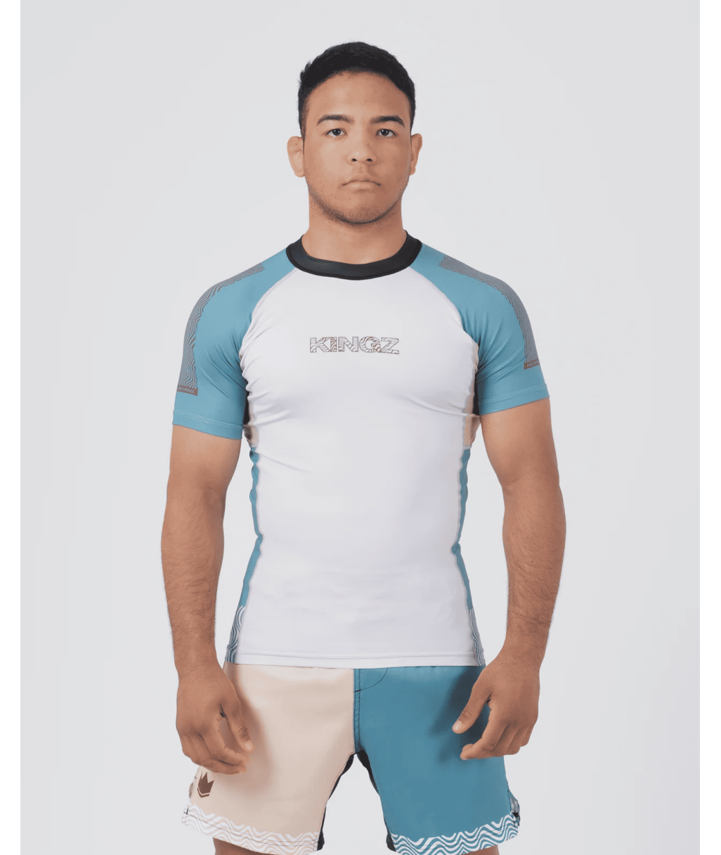 Рашгард KINGZ Flow Rashguard – Blue/Pink фото