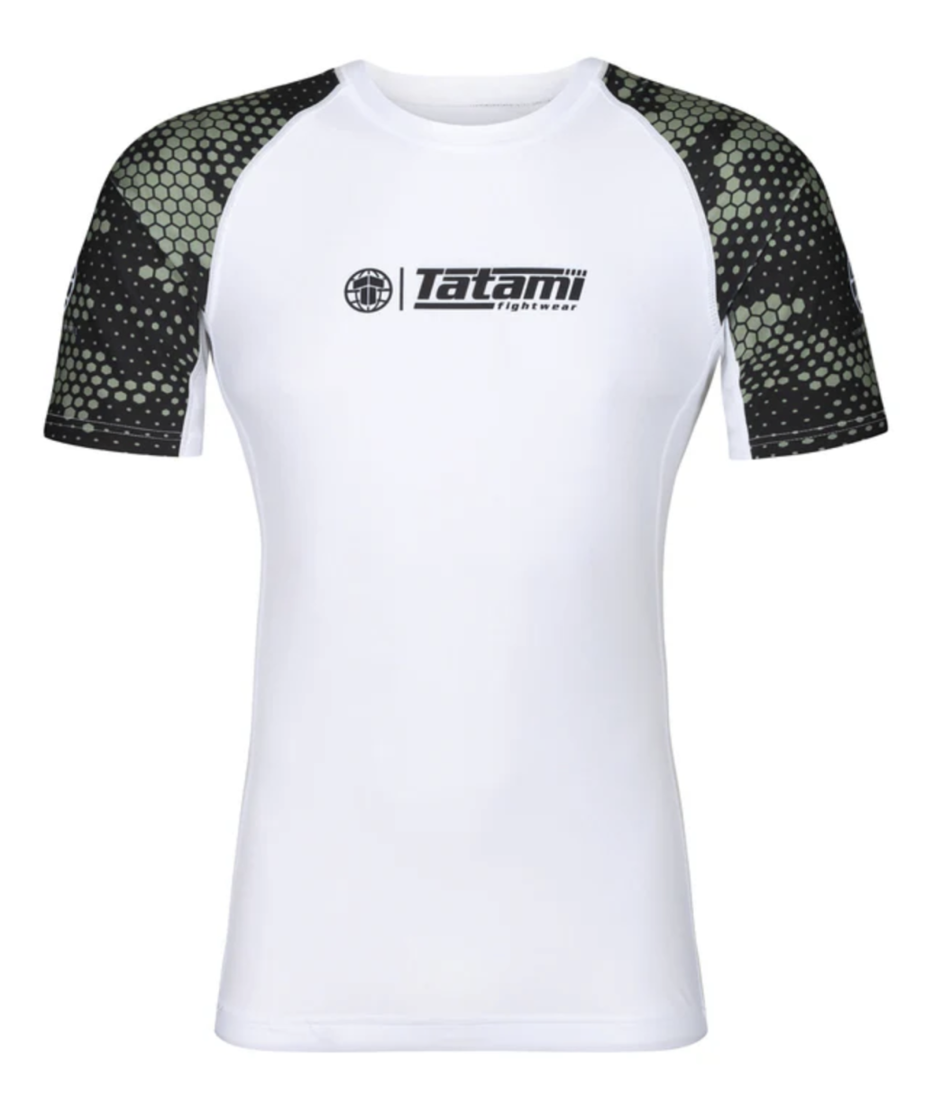 Рашгард TATAMI Renegade Rash Guard - White & Green фото