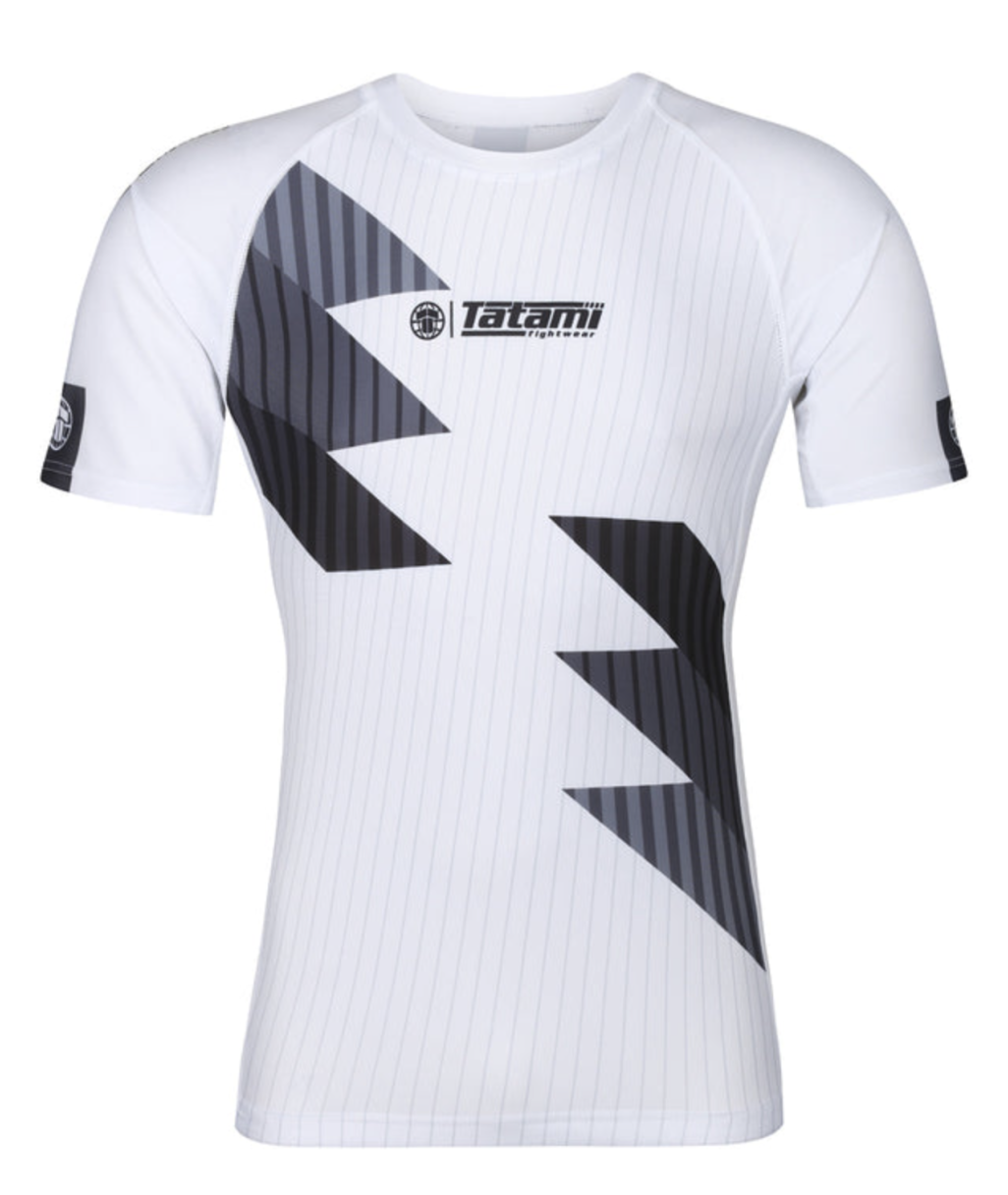 Рашгард TATAMI Abstract Rash Guard - White & Grey фото