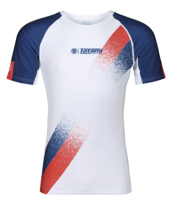 Рашгард TATAMI Abstract Rash Guard - White & Navy фото