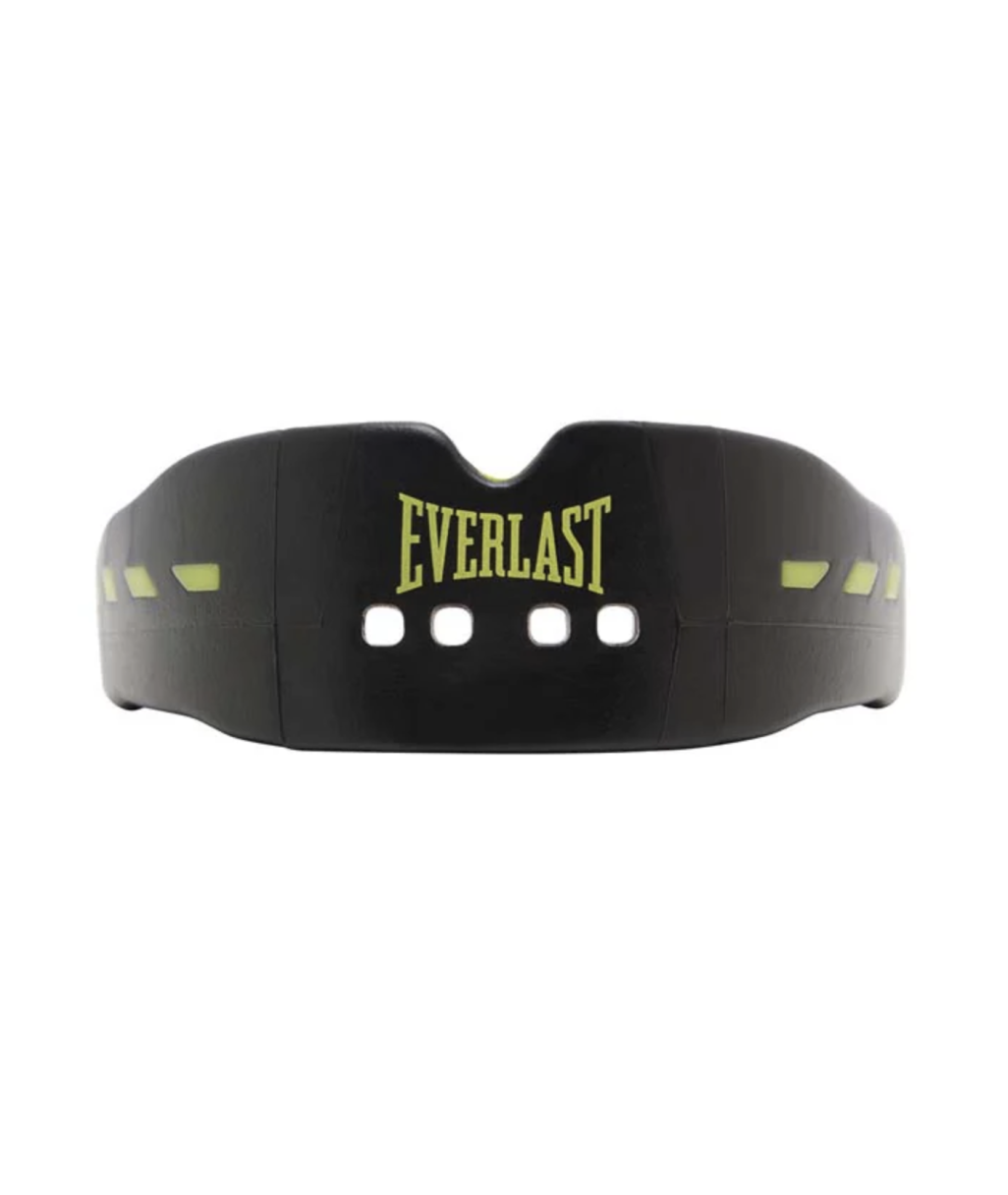 Капа для боксу Everlast EVERSHIELD DOUBLE MOUTH GUARD Black/Green UNI фото