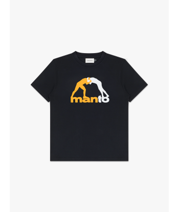 Футболка MANTO kids t-shirt LOGO black дитяча