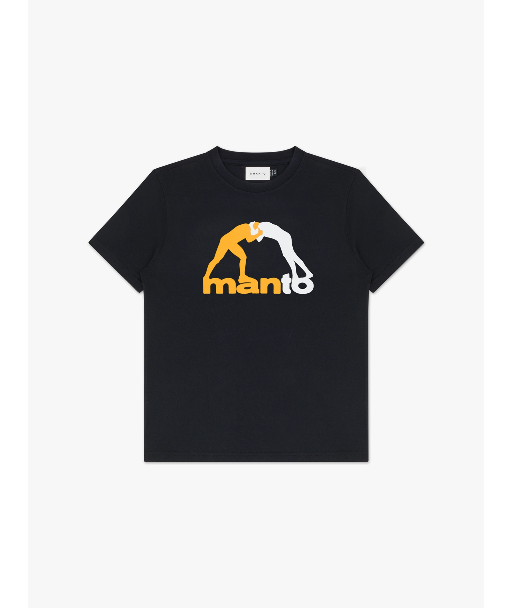 Футболка MANTO kids t-shirt LOGO black дитяча
