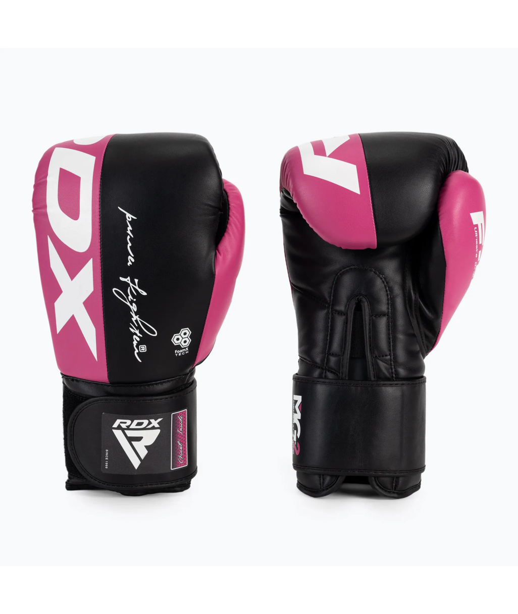 Боксерські рукавиці RDX REX F4 Boxing Sparring Gloves - Pink/black BGR-F4P
