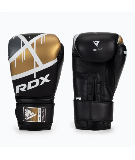 Боксерські рукавиці RDX BGR-F7 Boxing Sparring Gloves - black golden