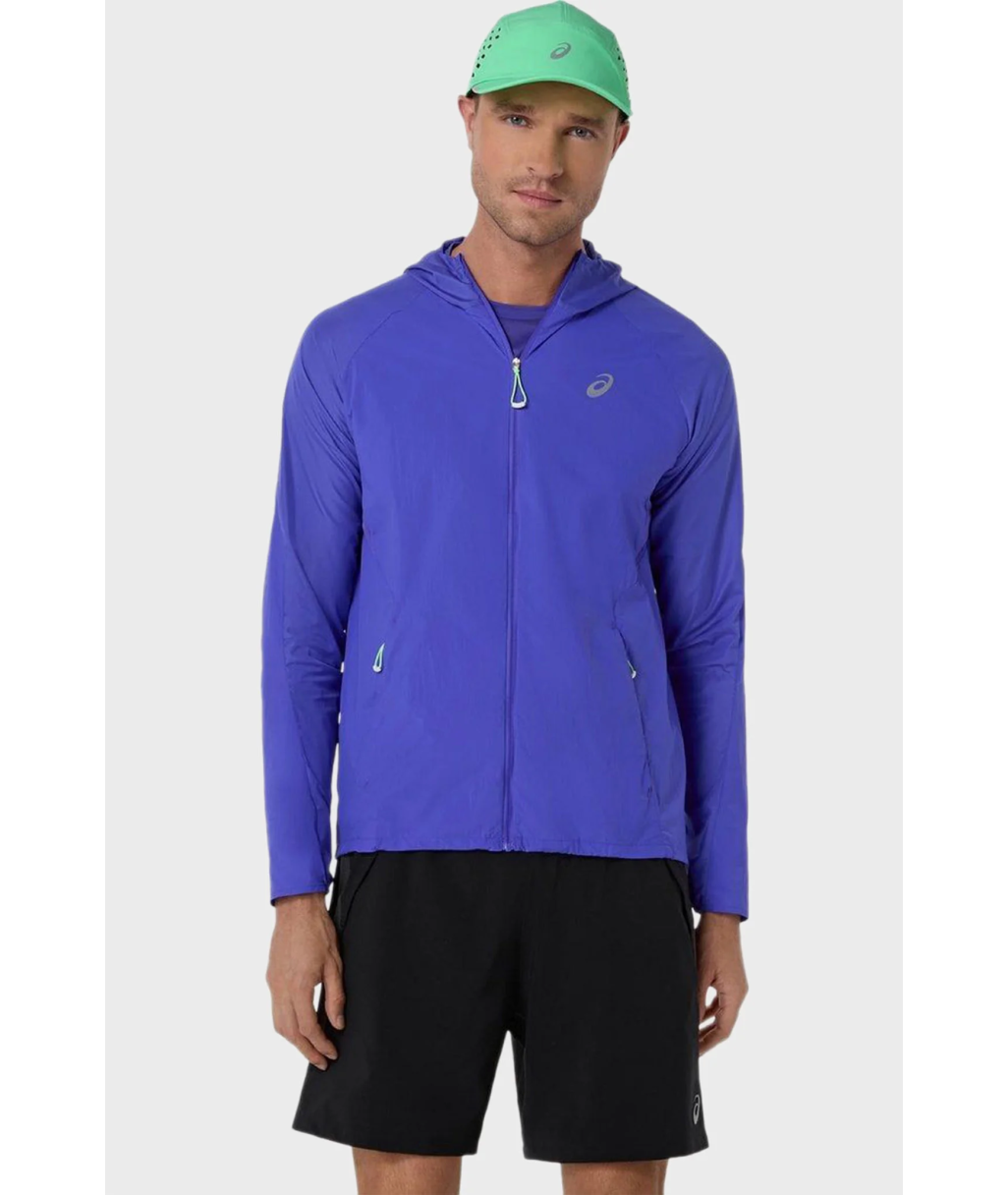 Вітровка ASICS ROAD PACKABLE JACKET COBALT BURST/ILLUMINATE GREEN 2011D084-403