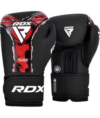 Боксерські рукавиці RDX F17 Aura Plus Boxing Gloves Black/Red BGR-F17BR