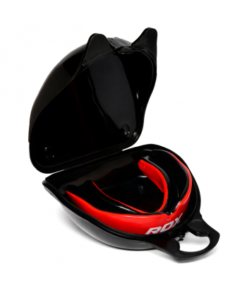Детская капа для бокса RDX 3w Mouth Guard(JUNIOR) - Red/Black GGS-3RBJ в кейсе