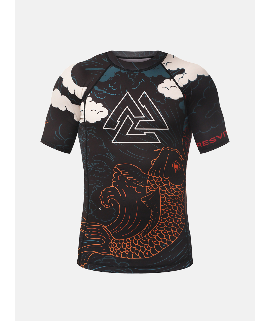 Рашгард PERESVIT Koi Rashguard Short Sleeve Blue Orange Red 501424-957