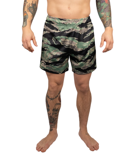 Шорти SCRAMBLE Mesh Hybrid Grappling Shorts - Tiger Camo MSHGRPSHRTTIGR