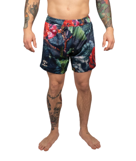 Шорты SCRAMBLE Mesh Hybrid Grappling Shorts - Ohana Camo MSHGRPSHRTOHAN