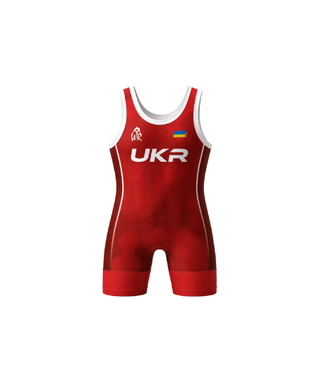 Трико WR UWW UKR "Пиксели" Red
