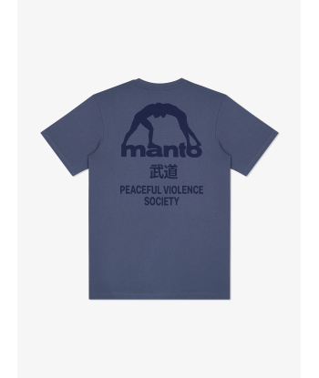 Футболка MANTO t-shirt SOCIETY - Steel blue MNT3938