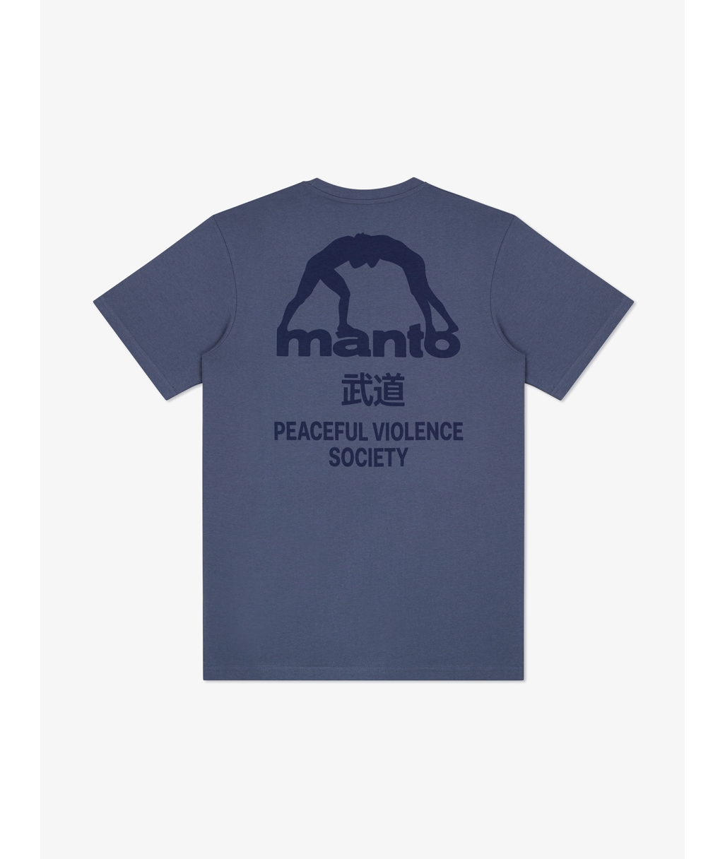 Футболка MANTO t-shirt SOCIETY - Steel blue MNT3938