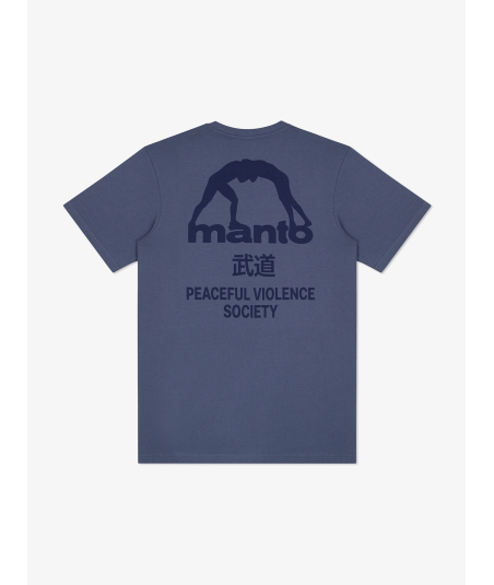 Футболка MANTO t-shirt SOCIETY - Steel blue MNT3938
