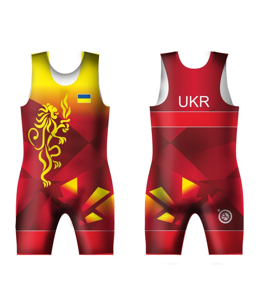 Трико збірної України UWW UKR LEV Red червоне