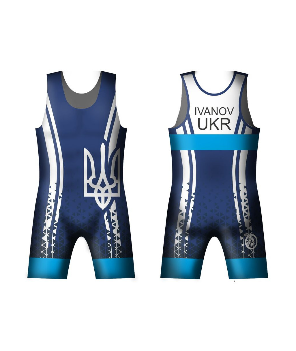 Трико збірної України UWW UKR GERB Blue синє