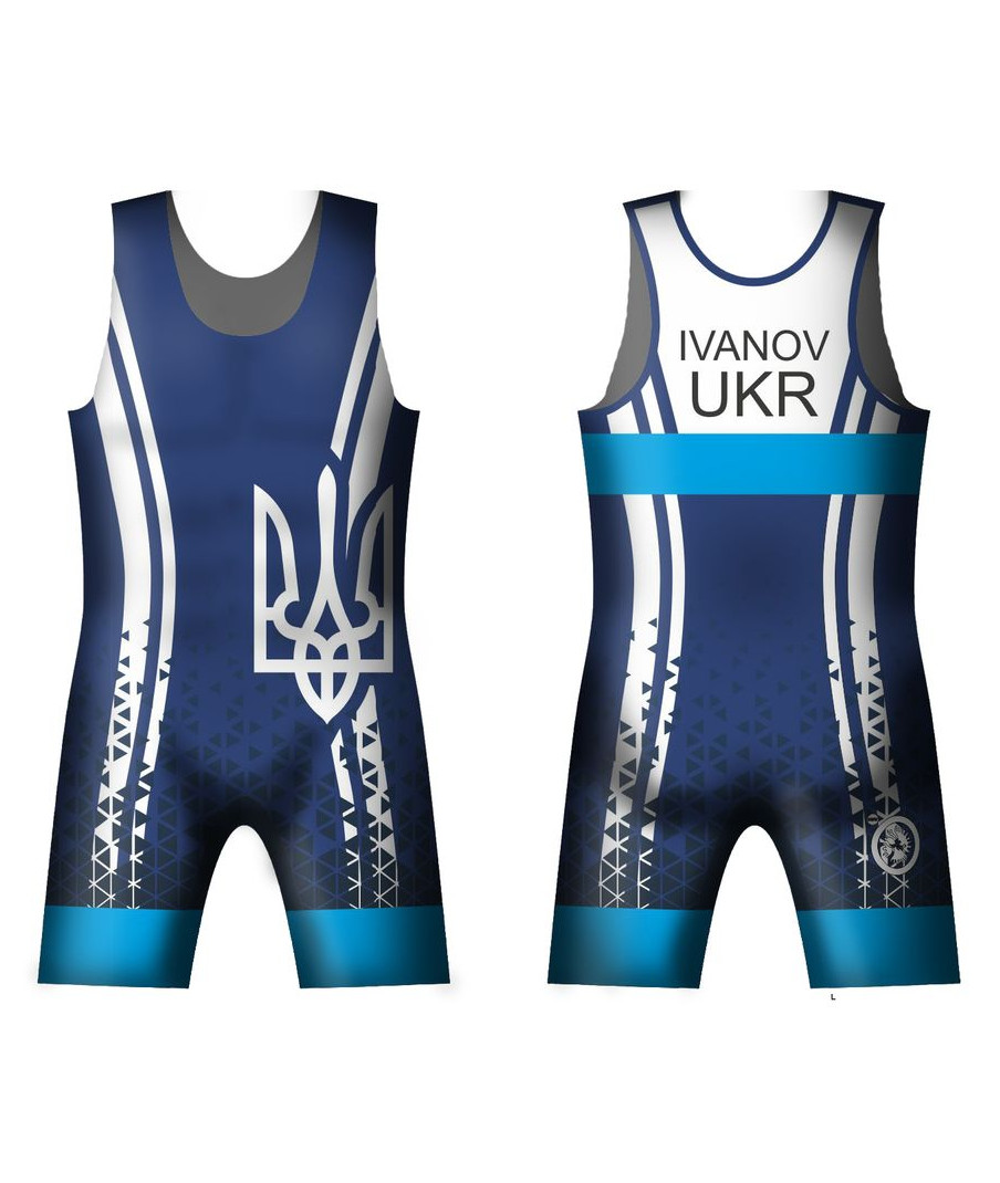 Трико збірної України UWW UKR GERB Blue синє