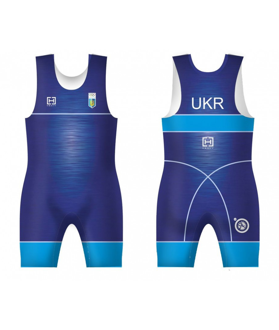 Трико сборной Украины Heavy UWW UKR TOKYO Blue синее