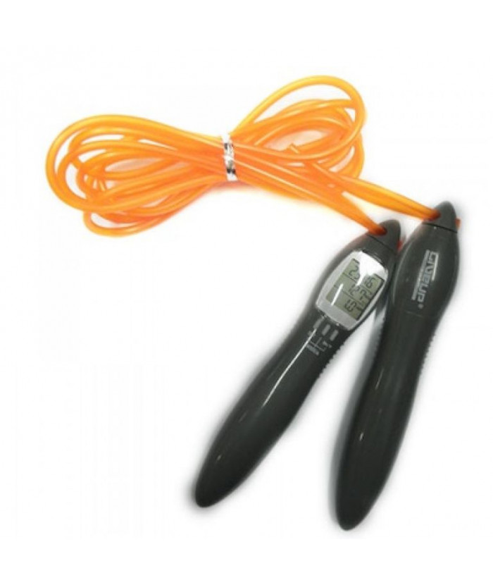 СКАКАЛКА З ЕЛЕКТРОННИМ ЛІЧИЛЬНИКОМ LIVEUP ELECTRONIC JUMP ROPE LS3123 в оранжевому кольорі