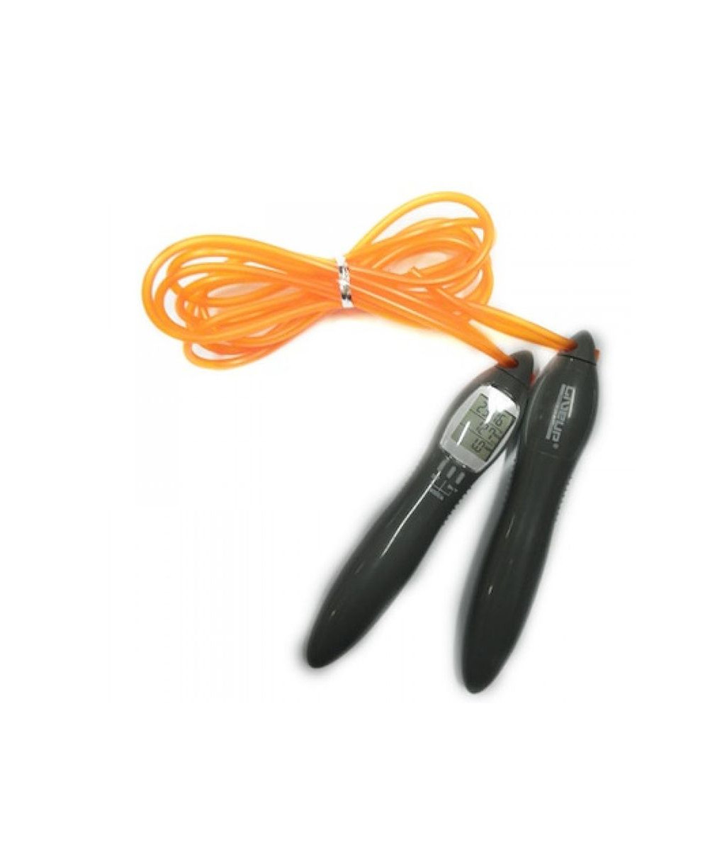 СКАКАЛКА З ЕЛЕКТРОННИМ ЛІЧИЛЬНИКОМ LIVEUP ELECTRONIC JUMP ROPE LS3123 в оранжевому кольорі