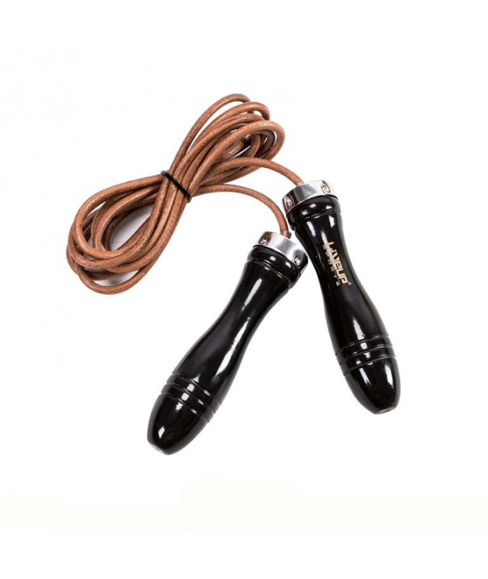 СКАКАЛКА ШКІРЯНА LIVEUP JUMPROPE LEATHER LS3121 в коричневому кольорі