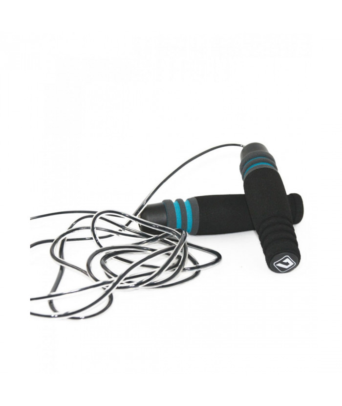 СКАКАЛКА ШВИДКІСНА ВТЯЖЕНА LIVEUP JUMP ROPE LS3137 в чорному кольорі