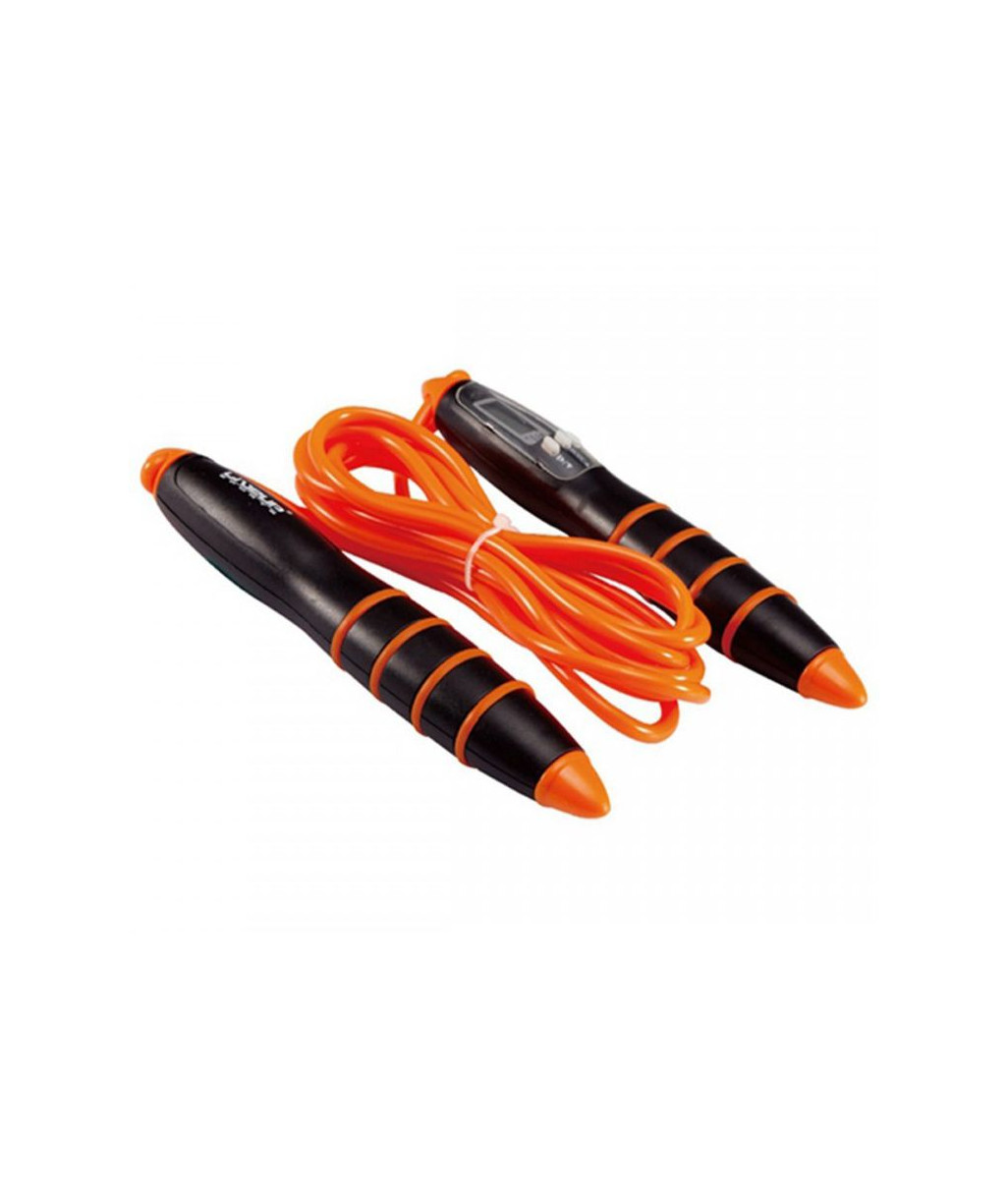 Скакалка C ЕЛЕКТРОННИМ ЛІЧИЛЬНИКОМ LIVEUP DIGITAL JUMP ROPE LS3128 в оранжевому кольорі