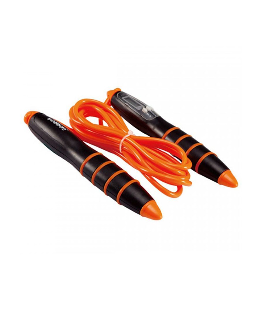 Скакалка C ЕЛЕКТРОННИМ ЛІЧИЛЬНИКОМ LIVEUP DIGITAL JUMP ROPE LS3128 в оранжевому кольорі