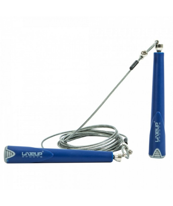 ШВИДКІСНА СКАКАЛКА LIVEUP CABLE JUMPROPE LS3114 у синьому кольорі