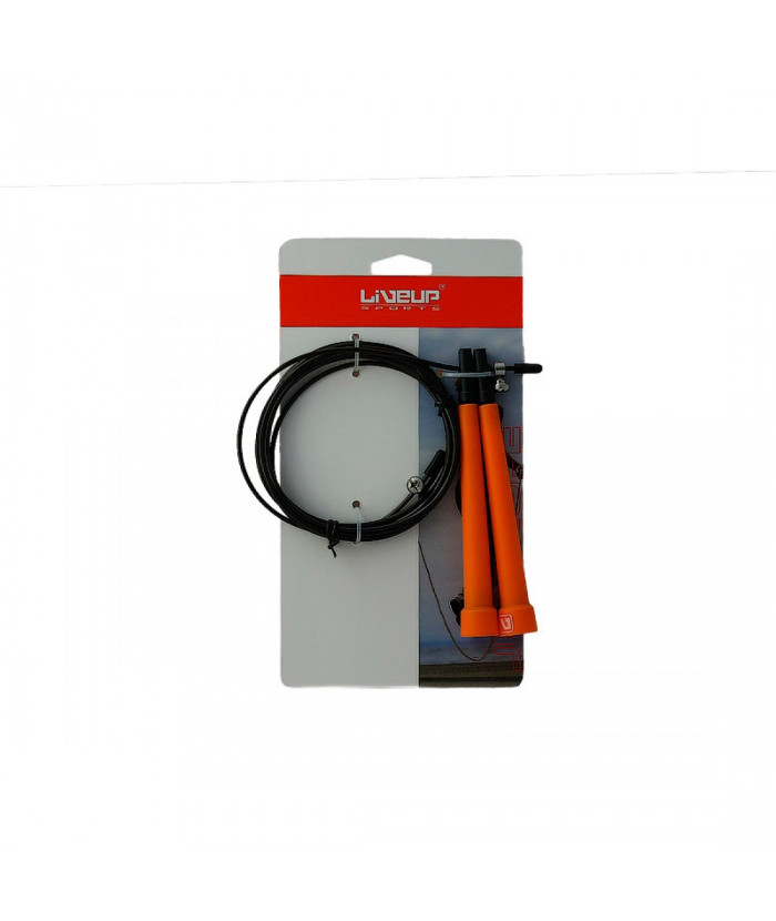 ШВИДКІСНА СКАКАЛКА LIVEUP CABLE JUMPROPE LS3122 в оранжевому кольорі