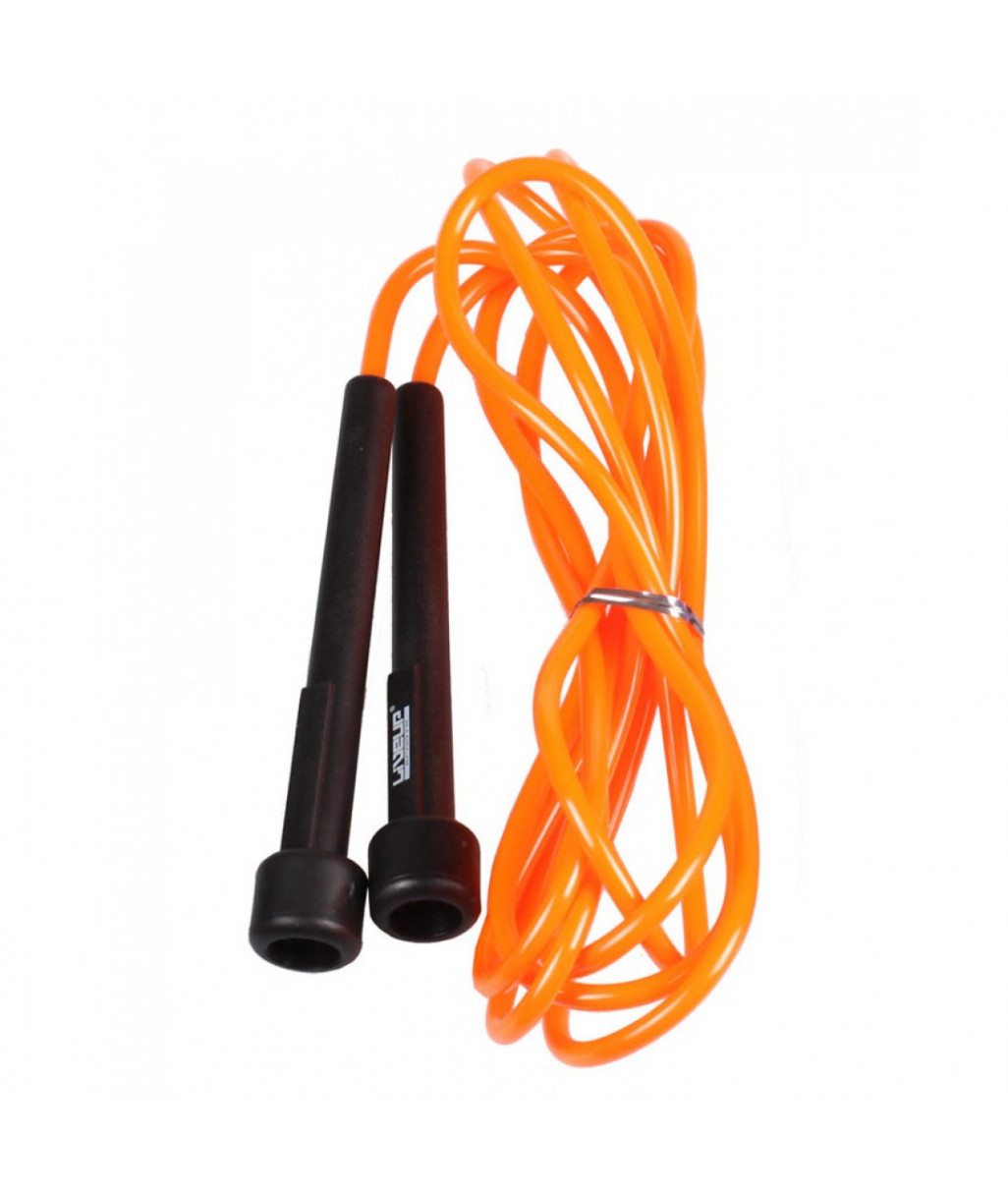 СКАКАЛКА В ТУБУСІ LIVEUP PVC JUMP ROPE LS3115-O в оранжевому кольорі