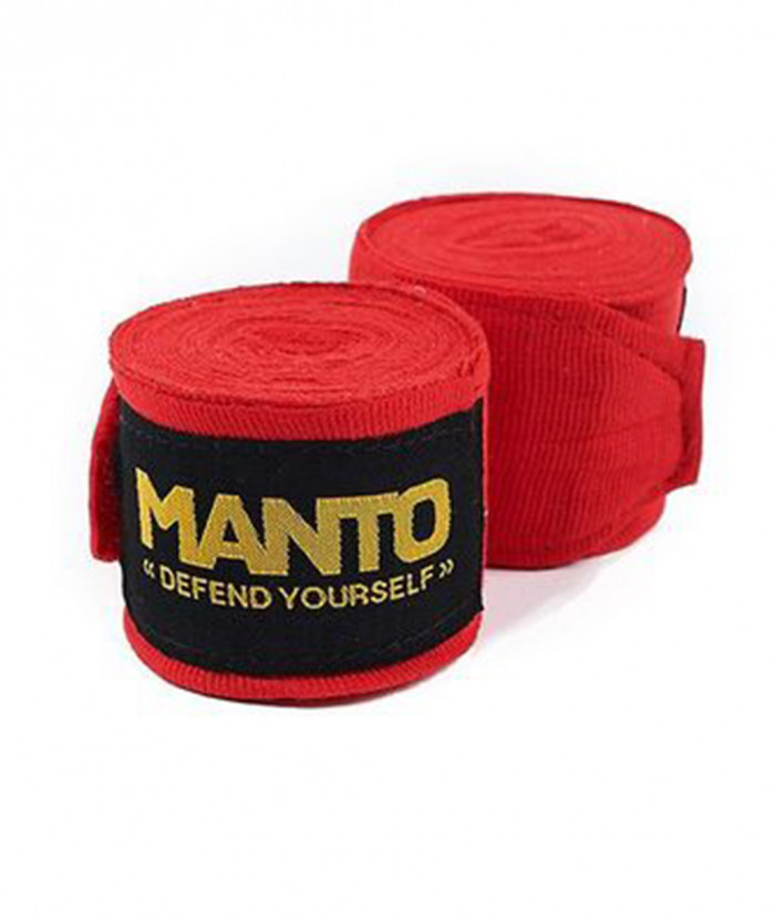 БИНТИ MANTO HANDWRAPS DEFEND V2 RED у червоному кольорі