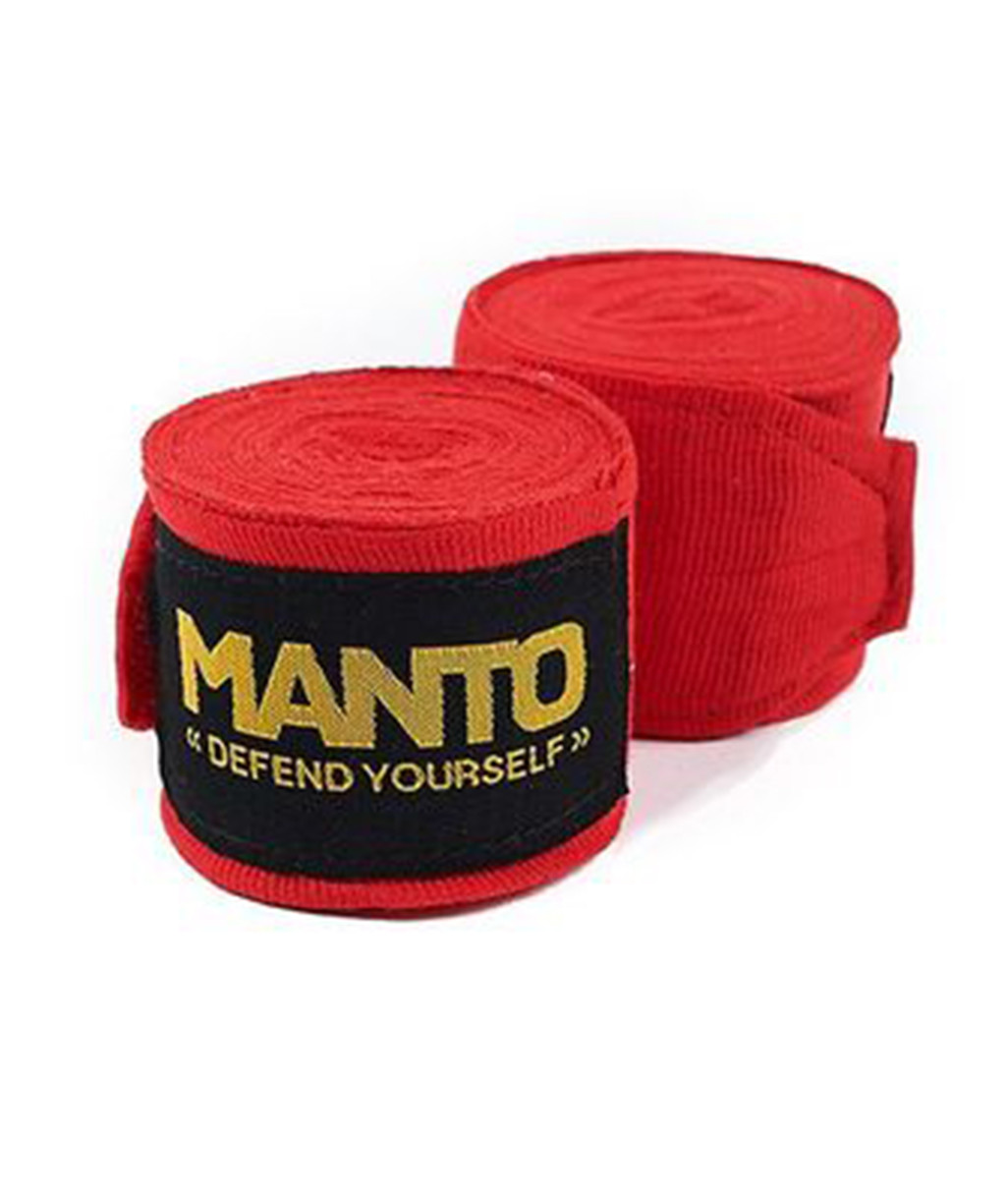 БИНТИ MANTO HANDWRAPS DEFEND V2 RED у червоному кольорі