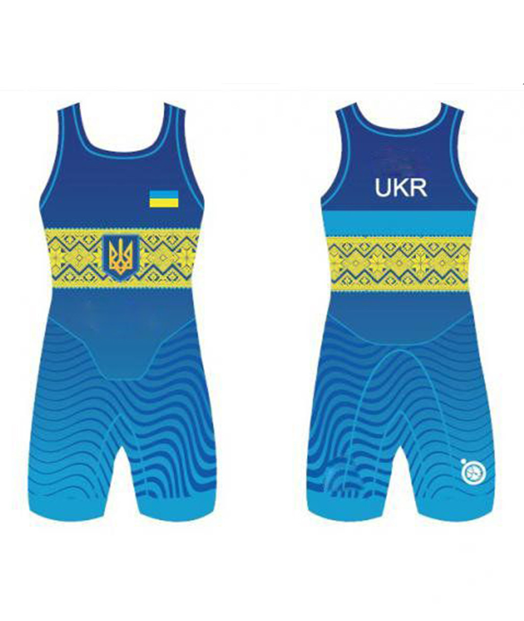 Трико збірної України UWW Ukraine 2017 BLUE синє