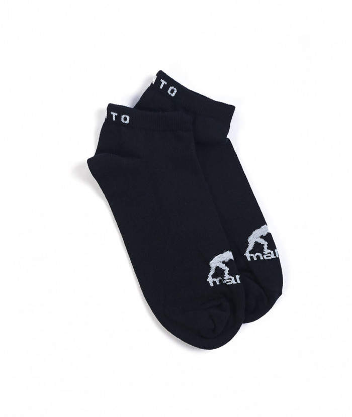 Шкарпетки MANTO ANKLE SOCKS LOGO BLACK в чорному кольорі