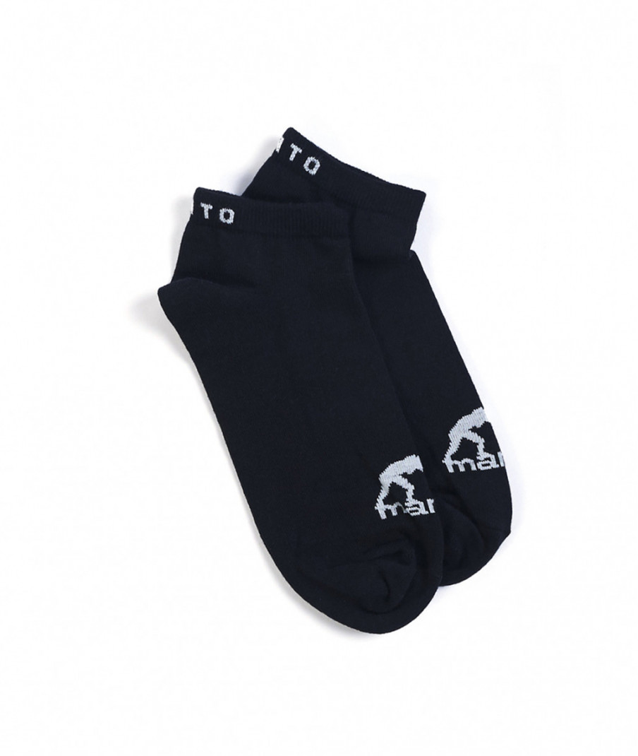 Шкарпетки MANTO ANKLE SOCKS LOGO BLACK в чорному кольорі