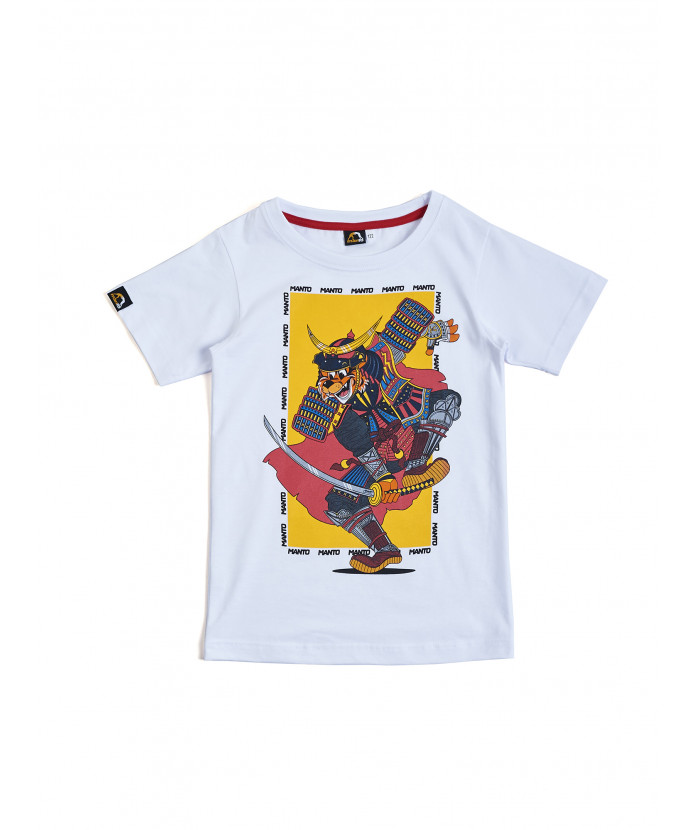 Футболка дитяча MANTO kids t-shirt SAMURAJ white фото