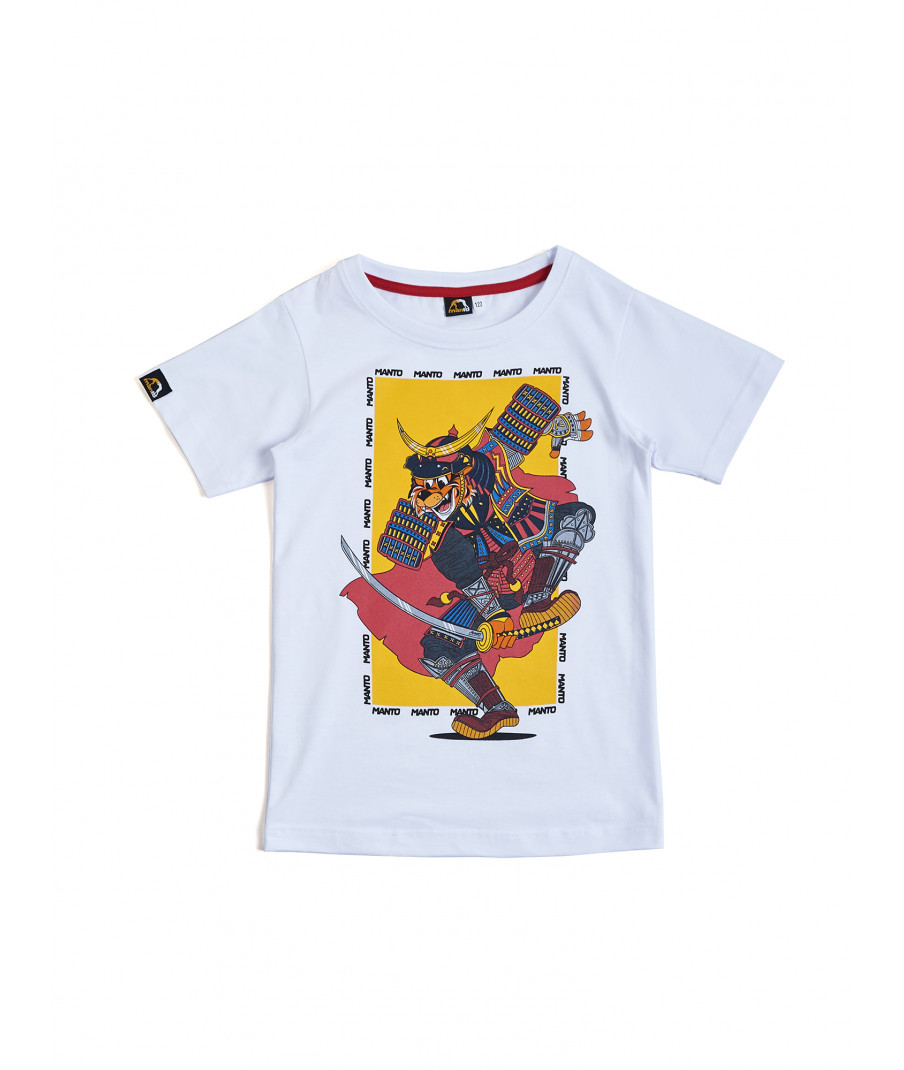 Футболка дитяча MANTO kids t-shirt SAMURAJ white фото
